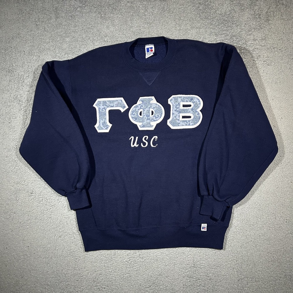 Vintage Gamma Phi Beta Cottagecore Floral Sweatshirt Sorority Womens Large #3000